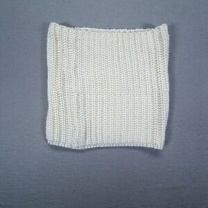 Gap Rib Stitch Cowl Scarf Womens One Size Cream Excellent Chunky Knit Accessory